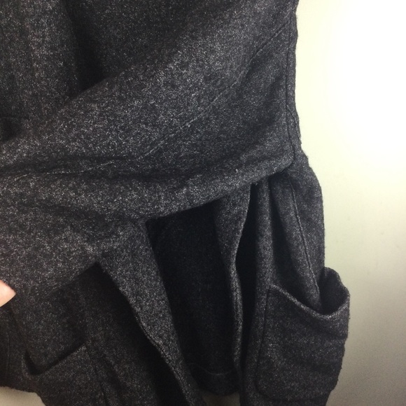 Isabel Marant Etoile Virgin Wool Open Shawl Collar Oversized Gray Cardigan Sz 38 - Picture 9 of 13